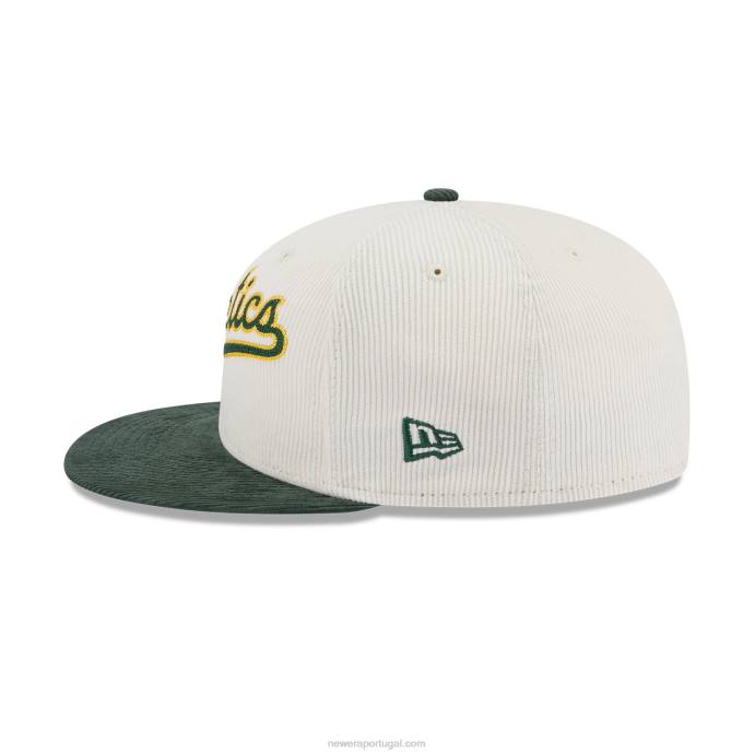 FFTN1225 New Era Boné Oakland Athletics Vintage Cordão Branco 59Fifty