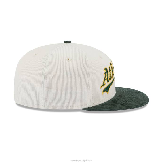 FFTN1225 New Era Boné Oakland Athletics Vintage Cordão Branco 59Fifty