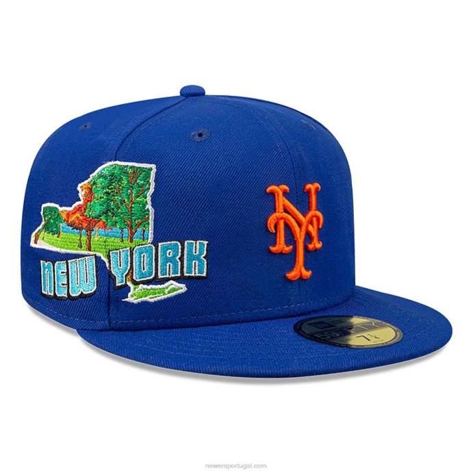 FFTN1226 New Era New York Mets Stateview Blue Boné 59Fifty