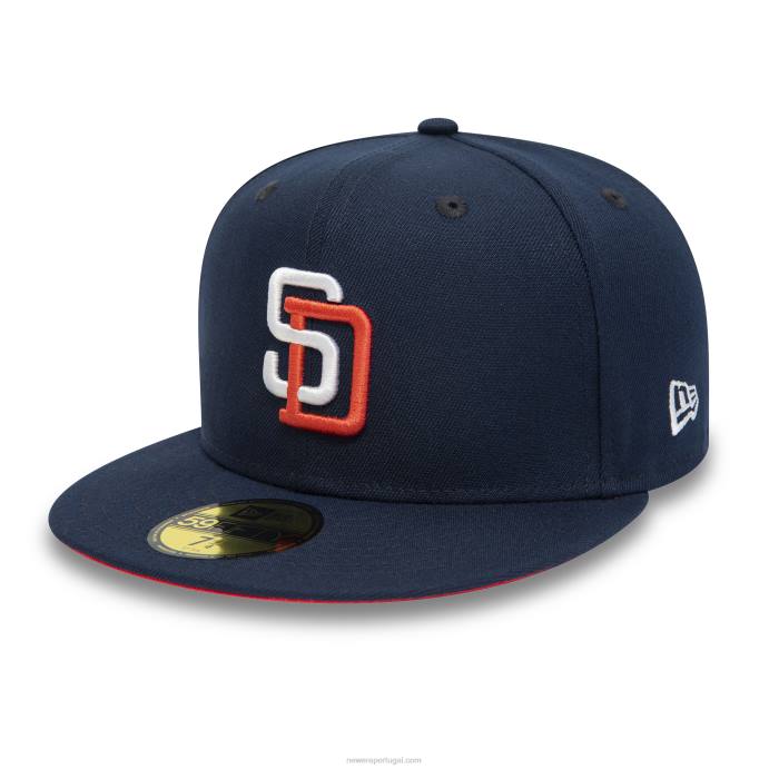FFTN1229 New Era Boné San Diego Padres 1998 World Series Navy 59Fifty