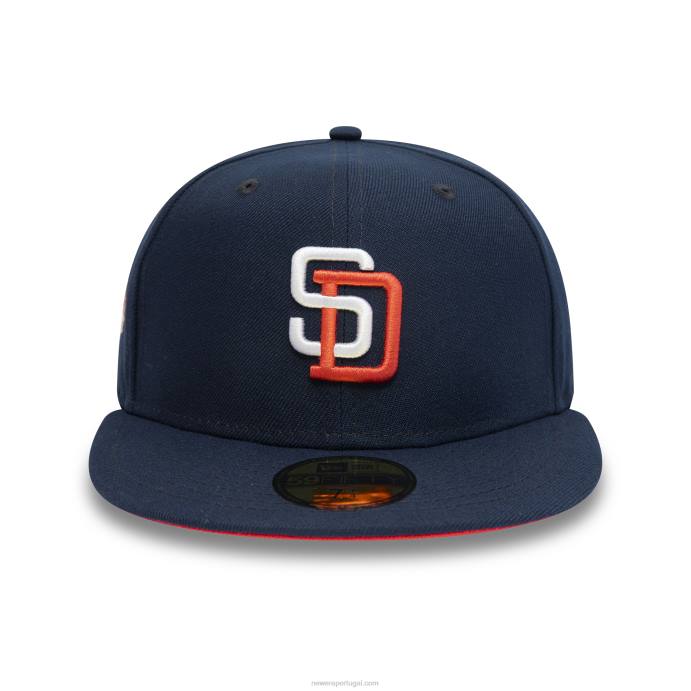 FFTN1229 New Era Boné San Diego Padres 1998 World Series Navy 59Fifty