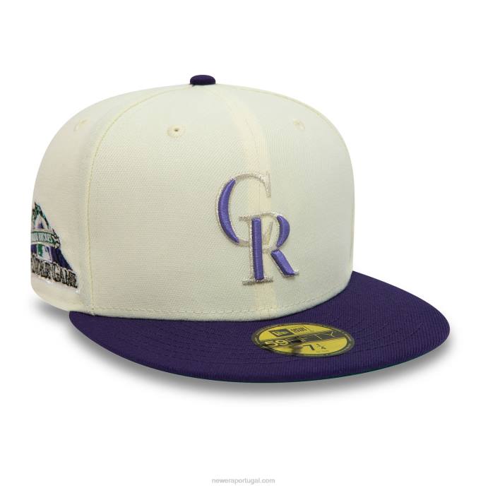 FFTN1230 New Era colorado rockies 1998 all star game chrome white 59fifty boné ajustado