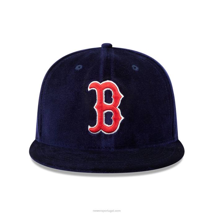 FFTN1231 New Era Boné boston red sox veludo marinho 59fifty