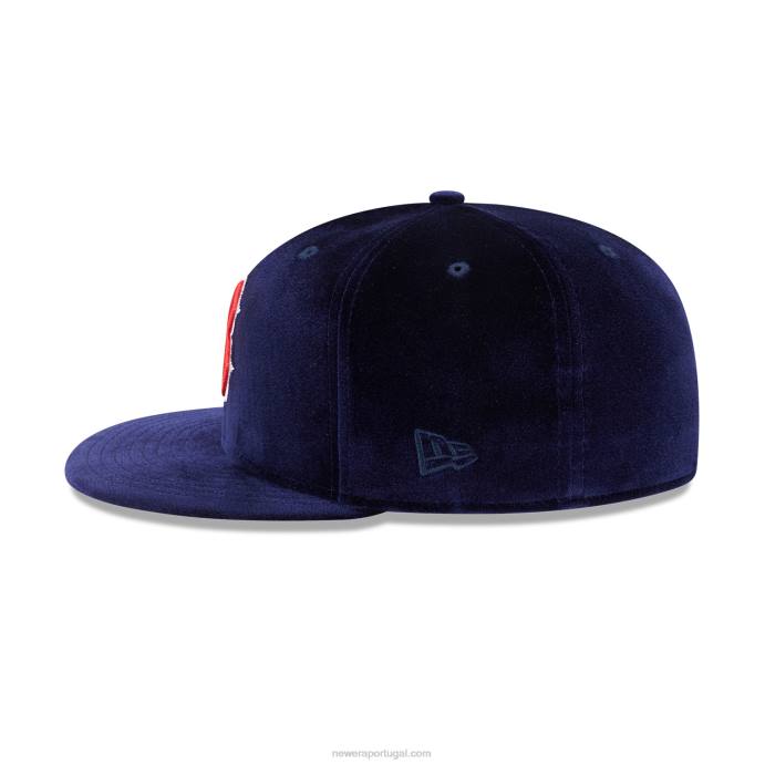 FFTN1231 New Era Boné boston red sox veludo marinho 59fifty