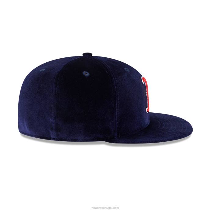 FFTN1231 New Era Boné boston red sox veludo marinho 59fifty