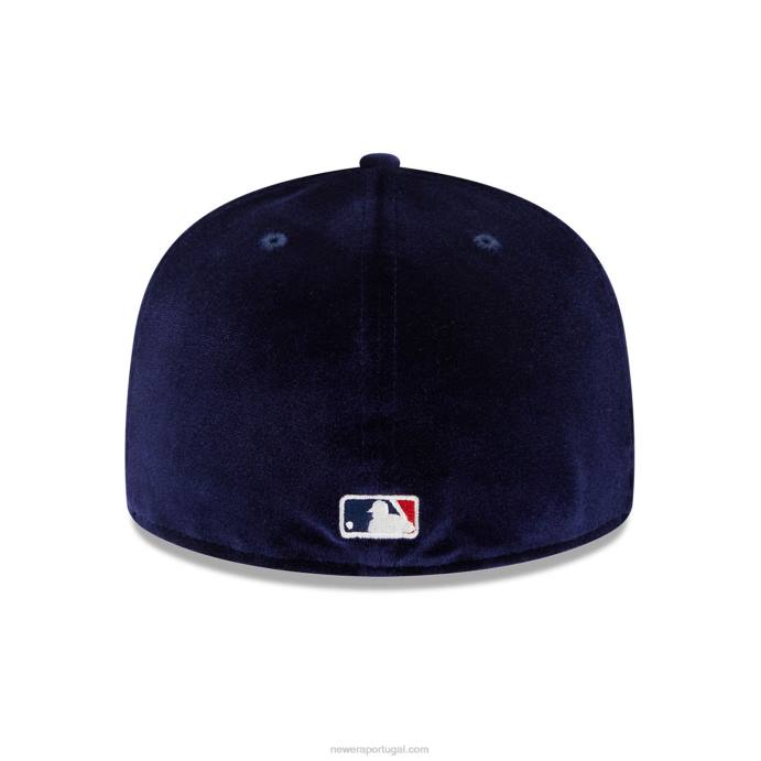 FFTN1231 New Era Boné boston red sox veludo marinho 59fifty