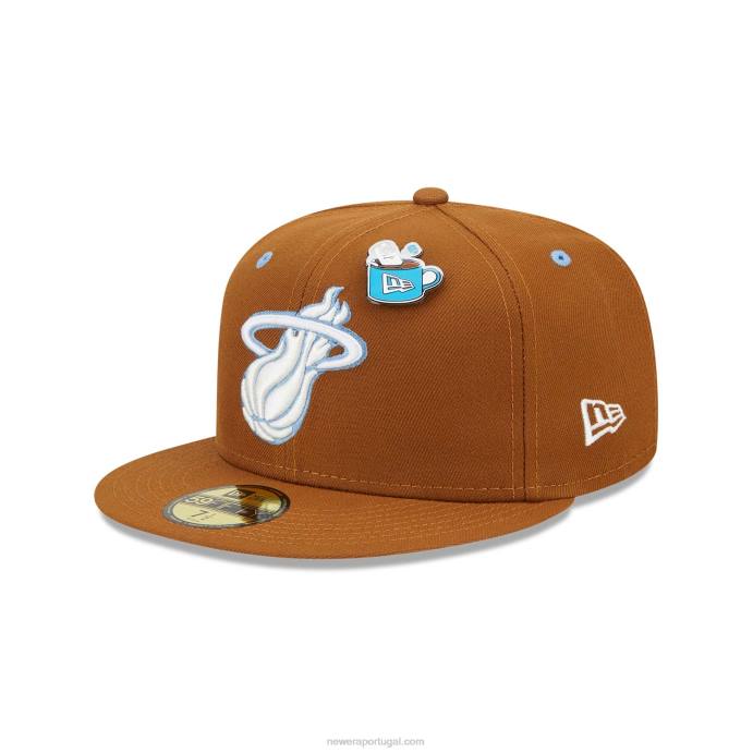 FFTN1232 New Era boné miami heat hot cacau 59fifty