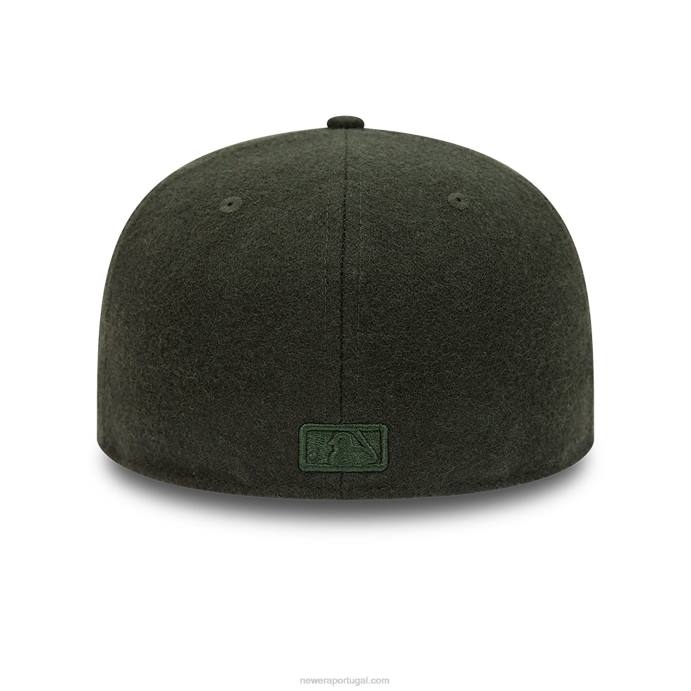 FFTN1236 New Era Boné Oakland Athletics Melton Verde Escuro 59Fifty