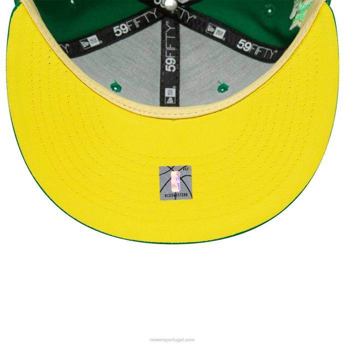 FFTN1237 New Era Boné boston celtics citrus pop verde 59fifty