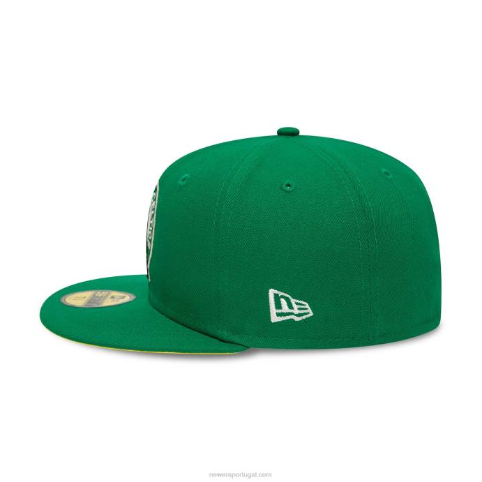 FFTN1237 New Era Boné boston celtics citrus pop verde 59fifty