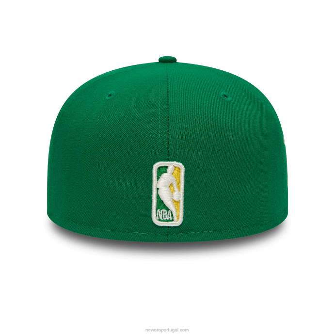 FFTN1237 New Era Boné boston celtics citrus pop verde 59fifty