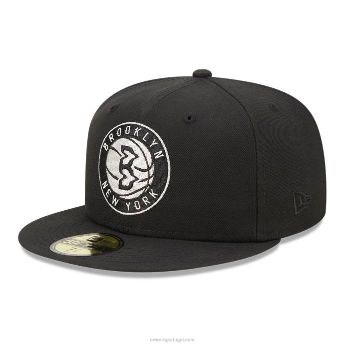 FFTN1238 New Era brooklyn nets crepúsculo fantasia boné preto 59fifty