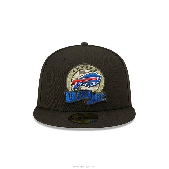 FFTN1239 New Era buffalo bills nfl saudação ao serviço boné preto 59fifty