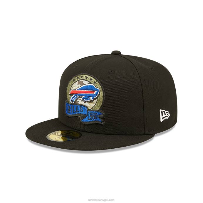 FFTN1239 New Era buffalo bills nfl saudação ao serviço boné preto 59fifty