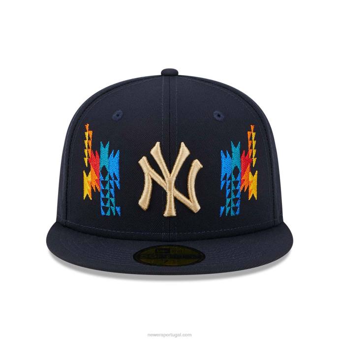 FFTN1241 New Era Boné New York Yankees Southwestern Navy 59 Fifty