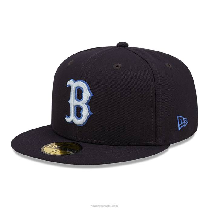 FFTN1242 New Era boton red sox monocamo navy 59fifty boné ajustado