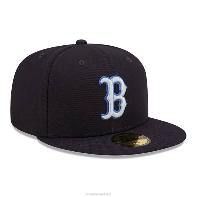 FFTN1242 New Era boton red sox monocamo navy 59fifty boné ajustado