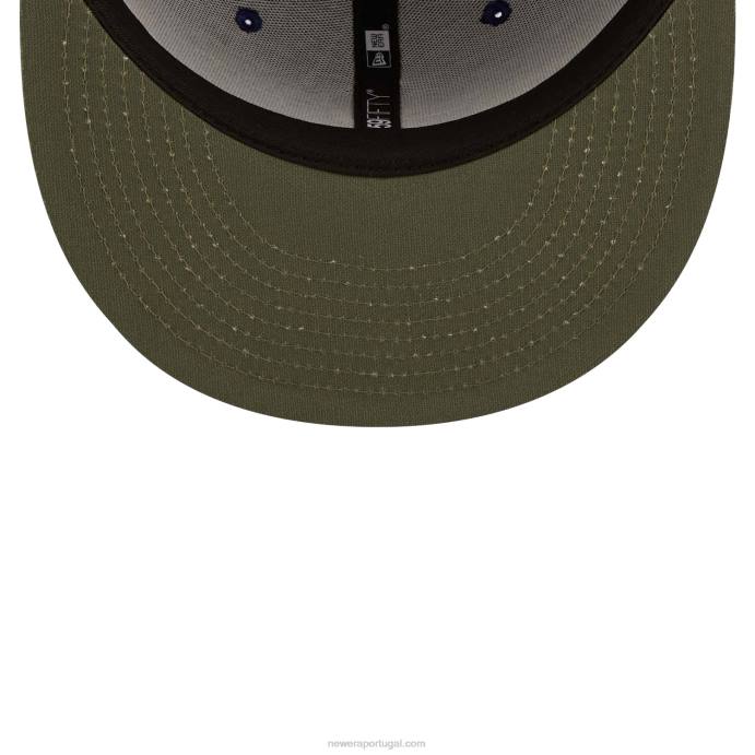 FFTN1243 New Era Alpha Industries La Dodgers Blue Boné 59 Fifty