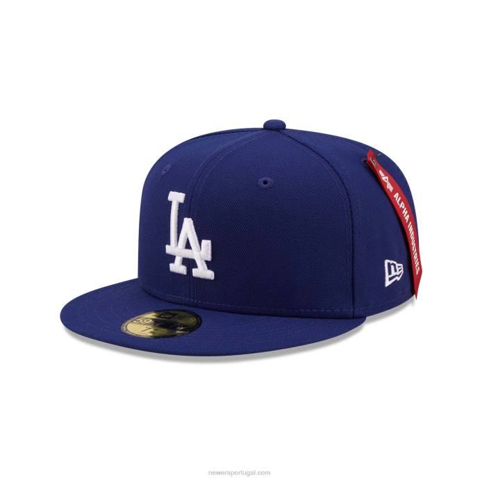 FFTN1243 New Era Alpha Industries La Dodgers Blue Boné 59 Fifty