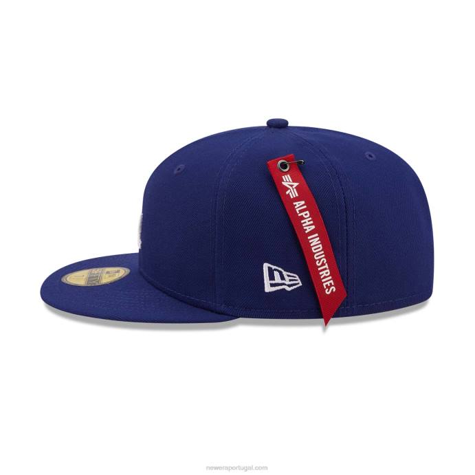 FFTN1243 New Era Alpha Industries La Dodgers Blue Boné 59 Fifty