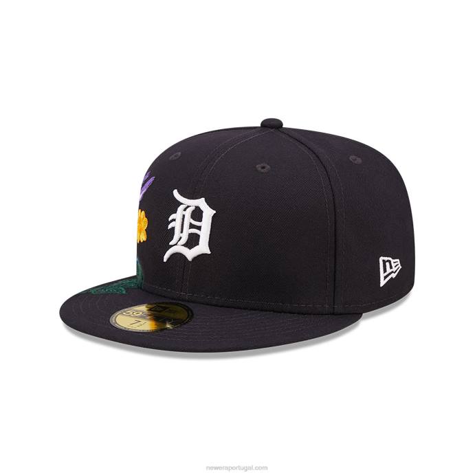 FFTN1244 New Era boné justo detroit tigers mlb blooming navy 59fifty