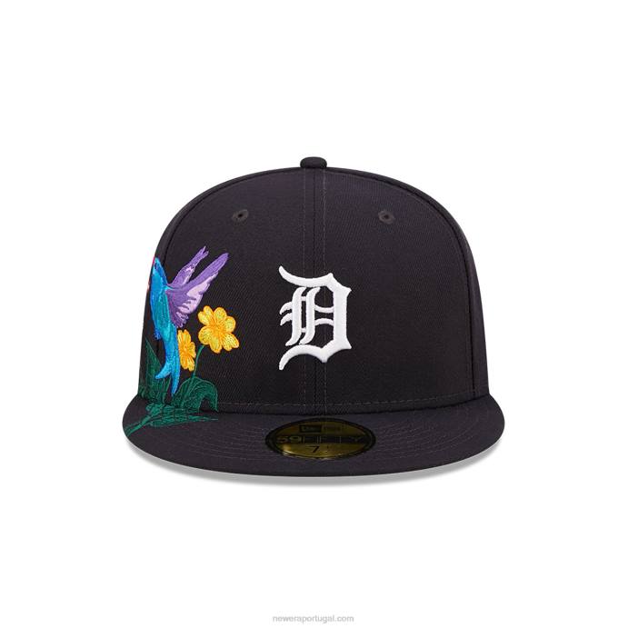 FFTN1244 New Era boné justo detroit tigers mlb blooming navy 59fifty