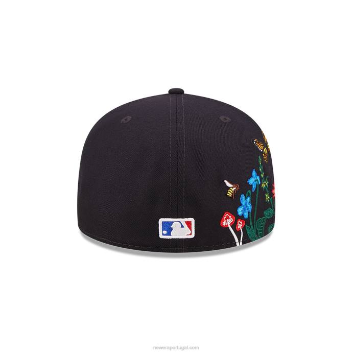 FFTN1244 New Era boné justo detroit tigers mlb blooming navy 59fifty