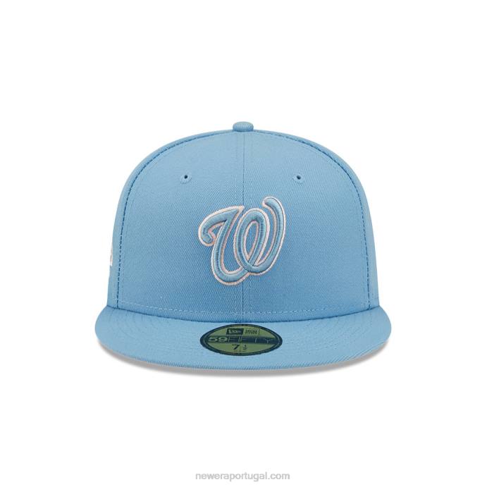 FFTN1246 New Era Boné Washington Nationals Azul Pastel 59Fifty