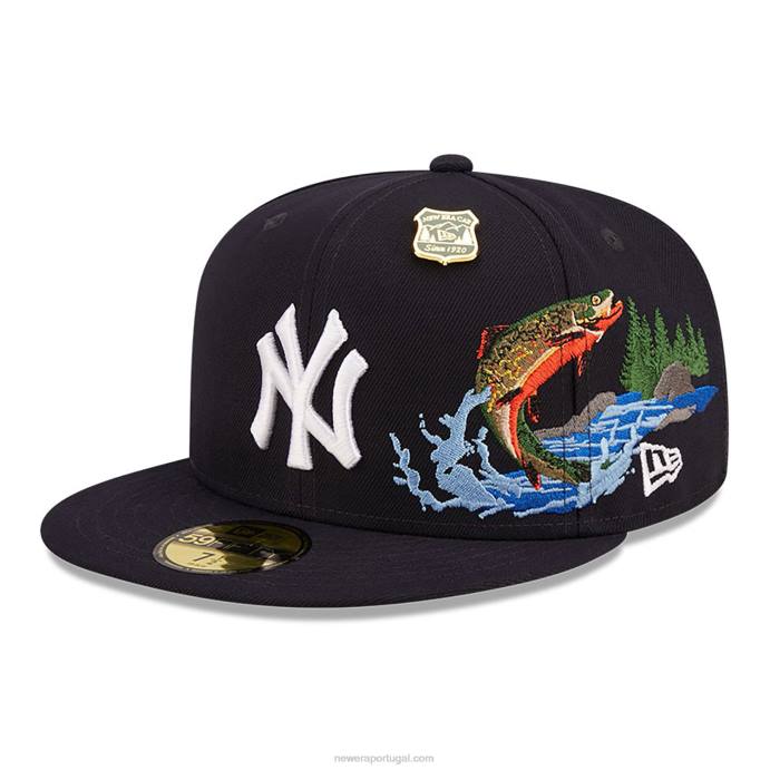 FFTN1247 New Era Boné New York Yankees State Park Navy 59Fifty