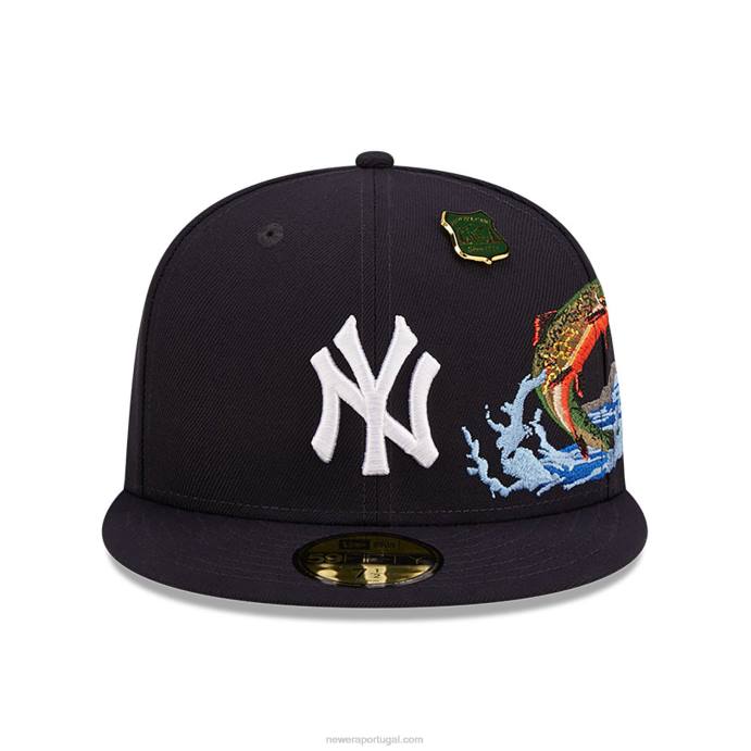 FFTN1247 New Era Boné New York Yankees State Park Navy 59Fifty