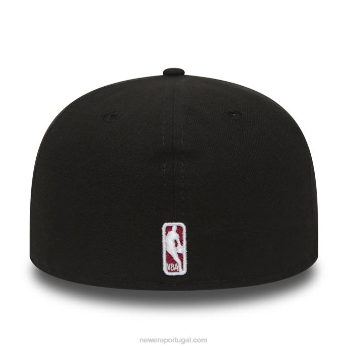 FFTN124 New Era boné miami heat essencial preto 59fifty