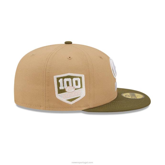 FFTN1252 New Era green bay packers nfl times bege 59fifty boné