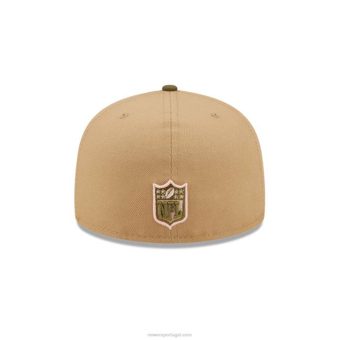 FFTN1252 New Era green bay packers nfl times bege 59fifty boné
