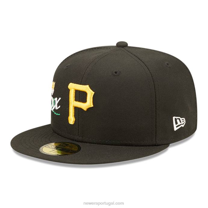 FFTN1253 New Era boné justo pittsburgh pirates mlb crown champs preto 59fifty