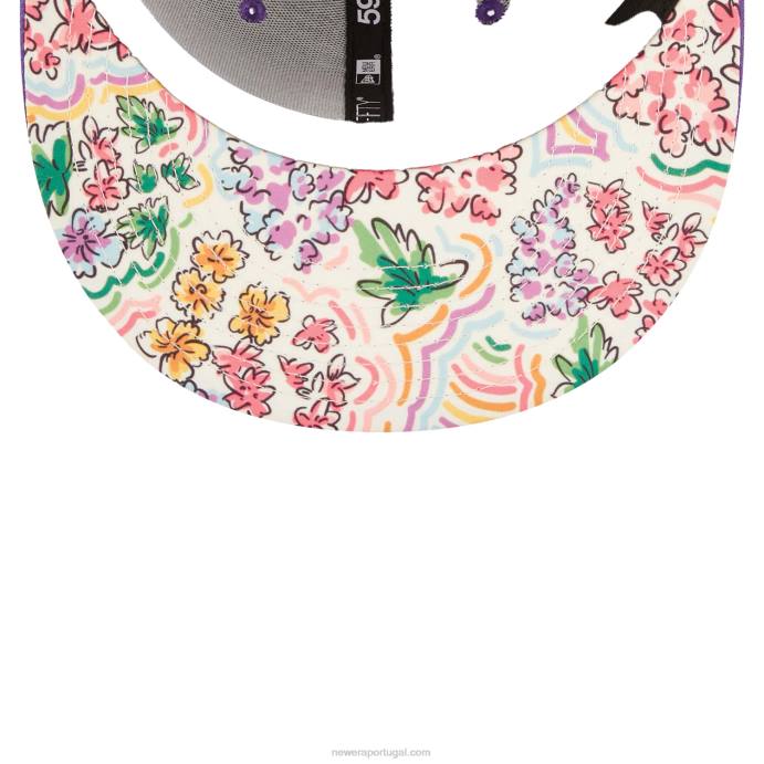 FFTN1254 New Era boné arizona diamondbacks aquarela floral roxo 59fifty