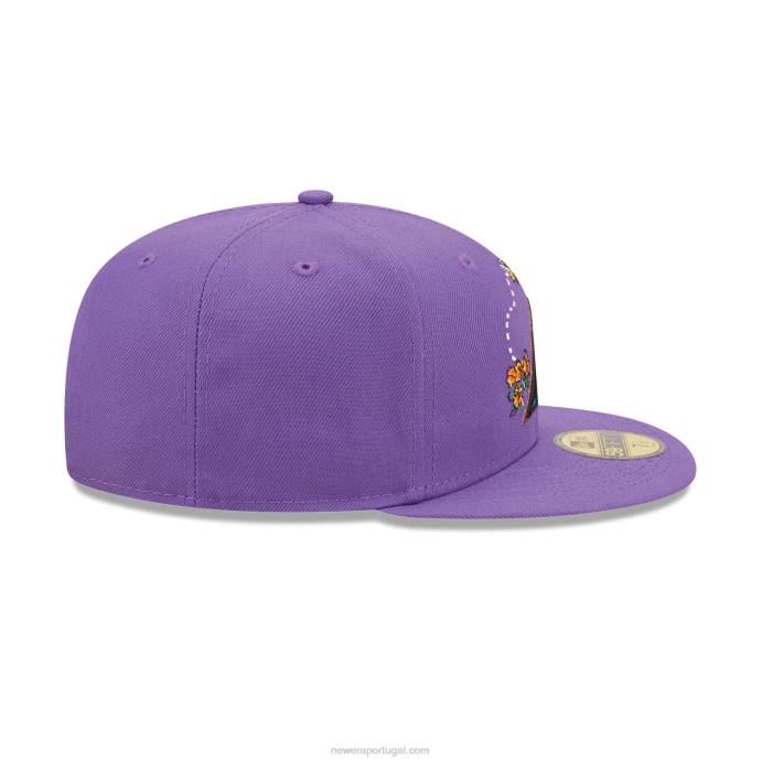 FFTN1254 New Era boné arizona diamondbacks aquarela floral roxo 59fifty