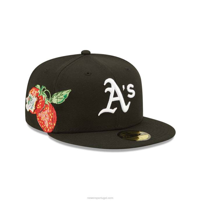 FFTN1256 New Era Boné Oakland Athletics Fruit Black 59Fifty