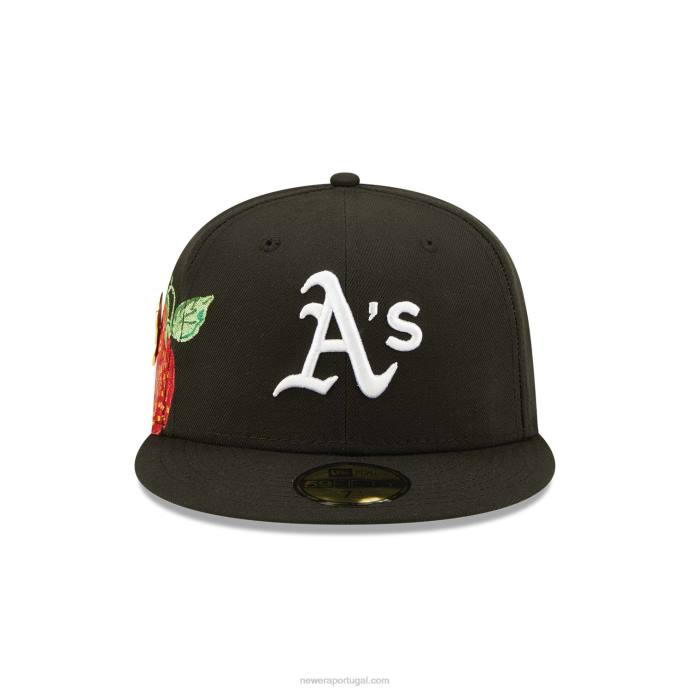 FFTN1256 New Era Boné Oakland Athletics Fruit Black 59Fifty