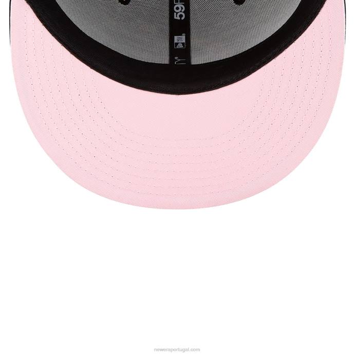 FFTN1257 New Era Boné Cincinnati Reds Side Patch Bloom Preto 59Fifty