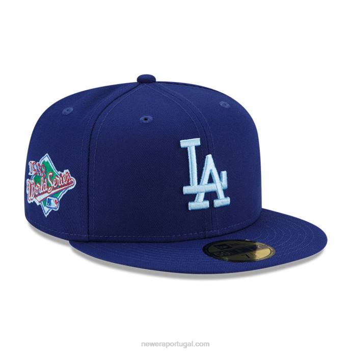 FFTN1261 New Era boné justo la dodgers mlb cloud blue 59fifty