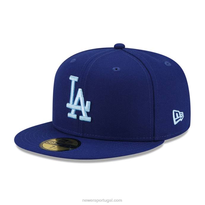 FFTN1261 New Era boné justo la dodgers mlb cloud blue 59fifty