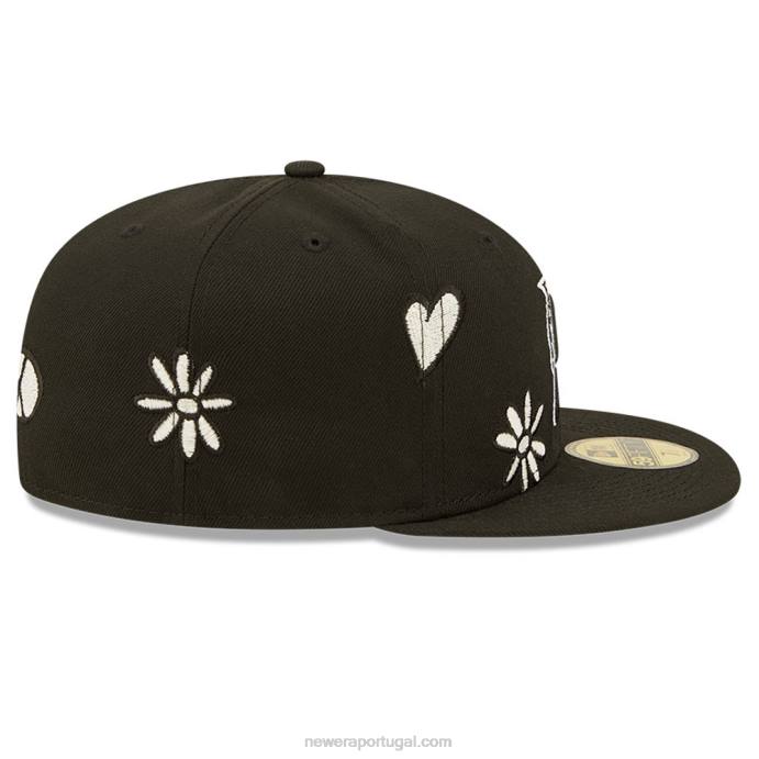 FFTN1264 New Era boné miami marlins mlb luz solar pop preto 59fifty