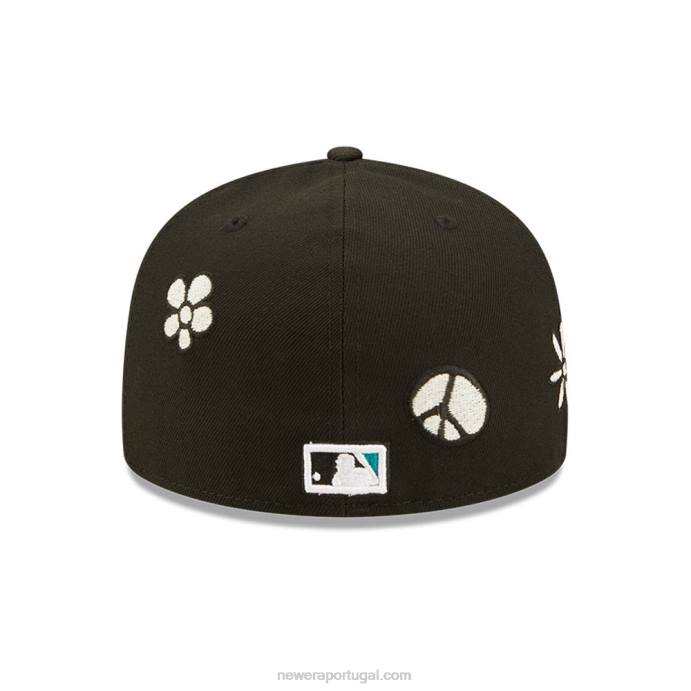 FFTN1264 New Era boné miami marlins mlb luz solar pop preto 59fifty