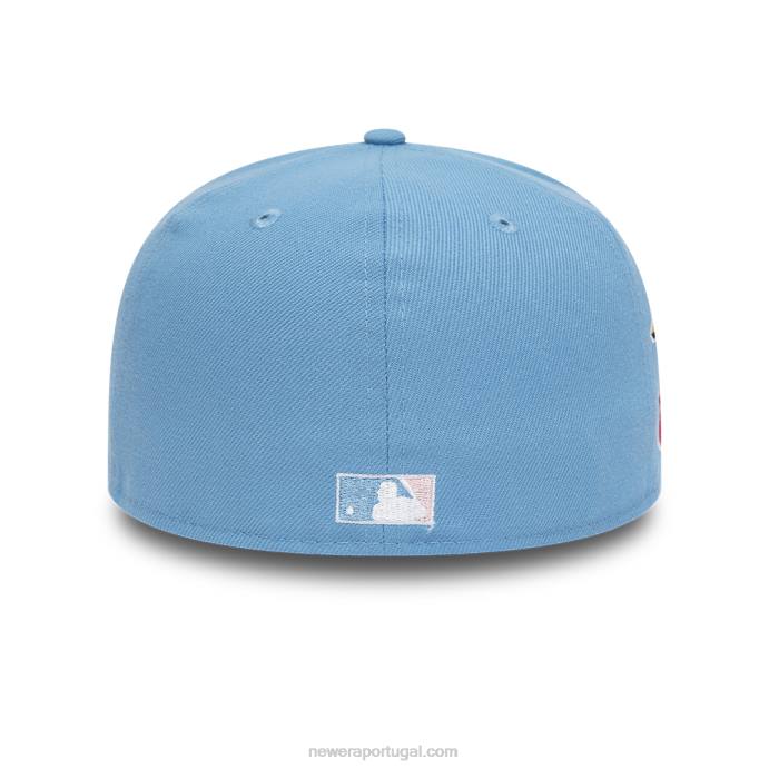 FFTN1266 New Era Boné azul pastel Atlanta Braves 59fifty