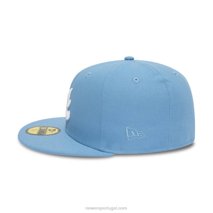 FFTN1266 New Era Boné azul pastel Atlanta Braves 59fifty