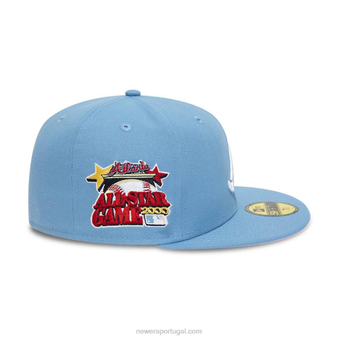 FFTN1266 New Era Boné azul pastel Atlanta Braves 59fifty