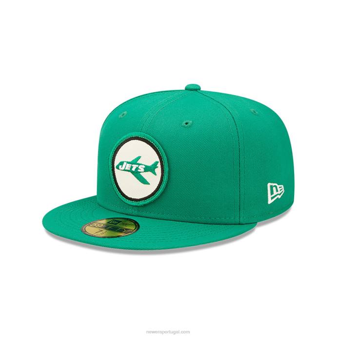 FFTN1269 New Era new york jets nfl sideline 2022 boné verde 59fifty ajustado