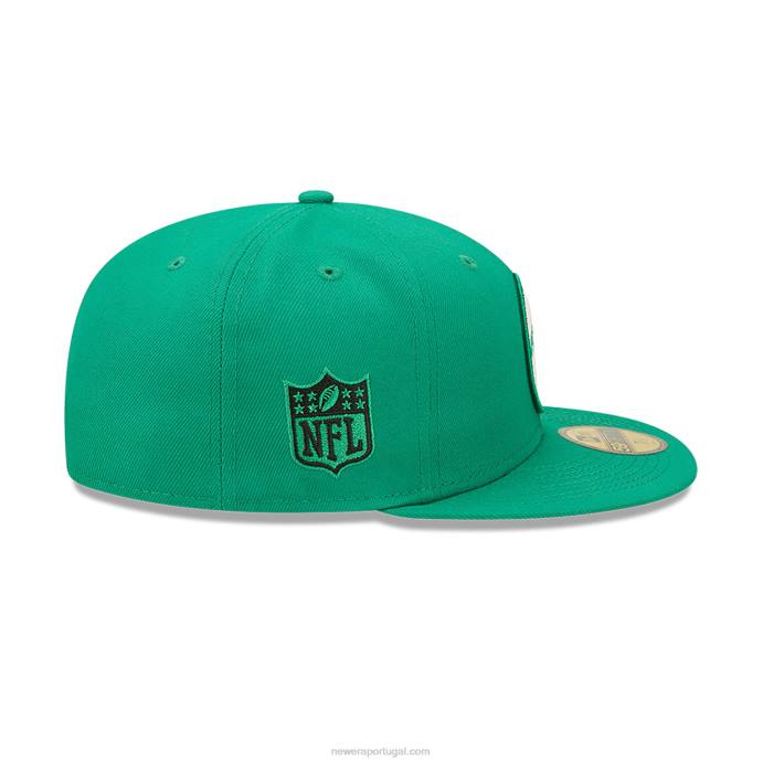 FFTN1269 New Era new york jets nfl sideline 2022 boné verde 59fifty ajustado
