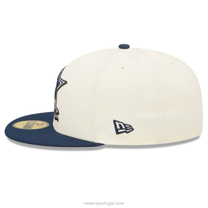 FFTN1270 New Era dallas cowboys nfl sideline 2022 boné branco 59fifty ajustado
