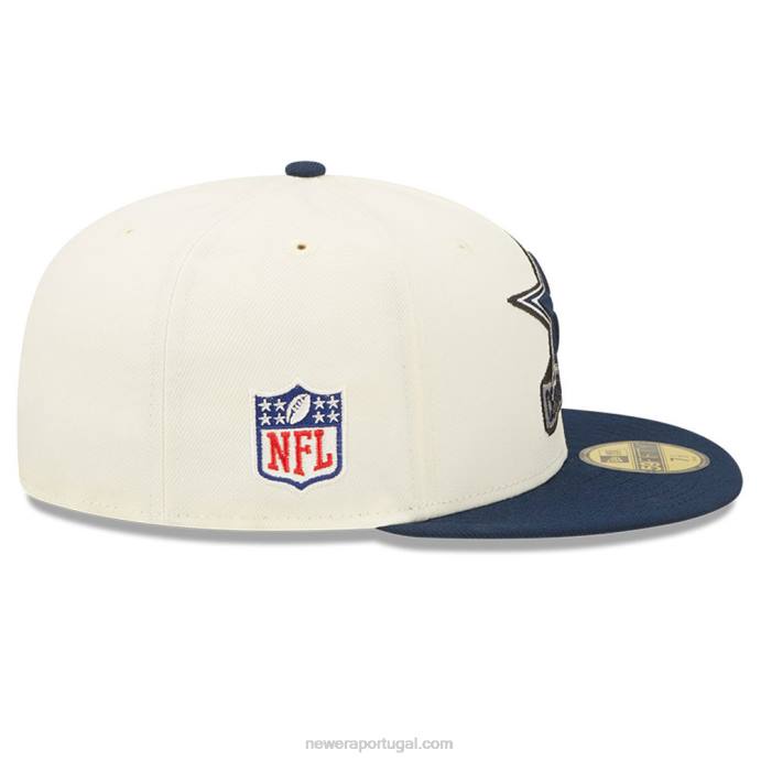 FFTN1270 New Era dallas cowboys nfl sideline 2022 boné branco 59fifty ajustado